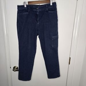 Chico's Dark Blue Ankle Jeans Size 1 Chico